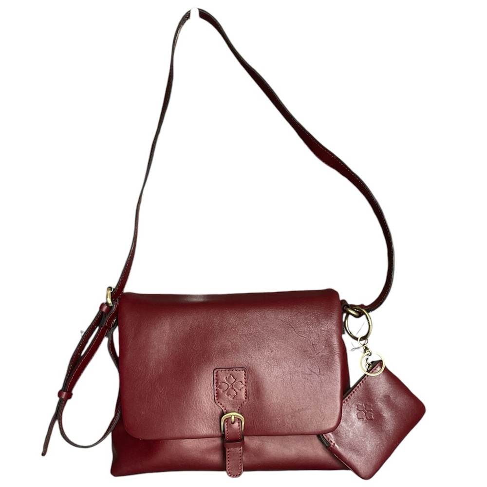 Patricia Nash Mili Leather Medium Flap Crossbody w/ Coin Pouch   0125